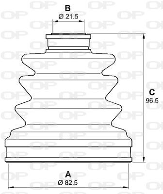 OPEN PARTS gofruotoji membrana, kardaninis velenas SJK7064.00